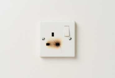 Burnt out plug socket