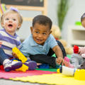 Babies Playing stock photo