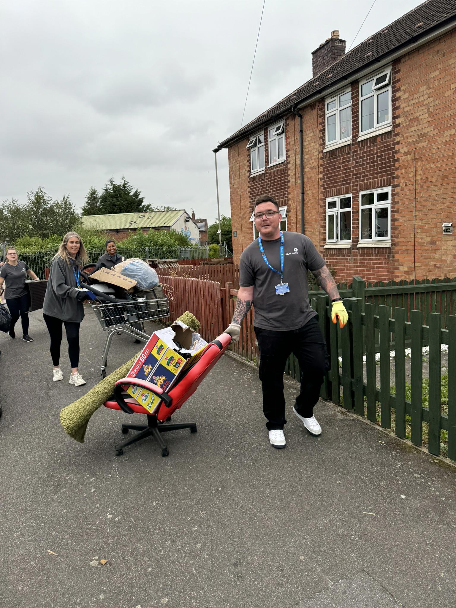 Pulling Rubbish Along