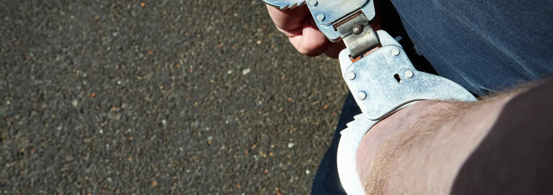 Close up of male in handcuffsv