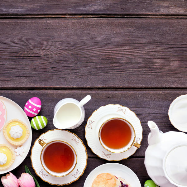 Illustration of cake and afternoon tea