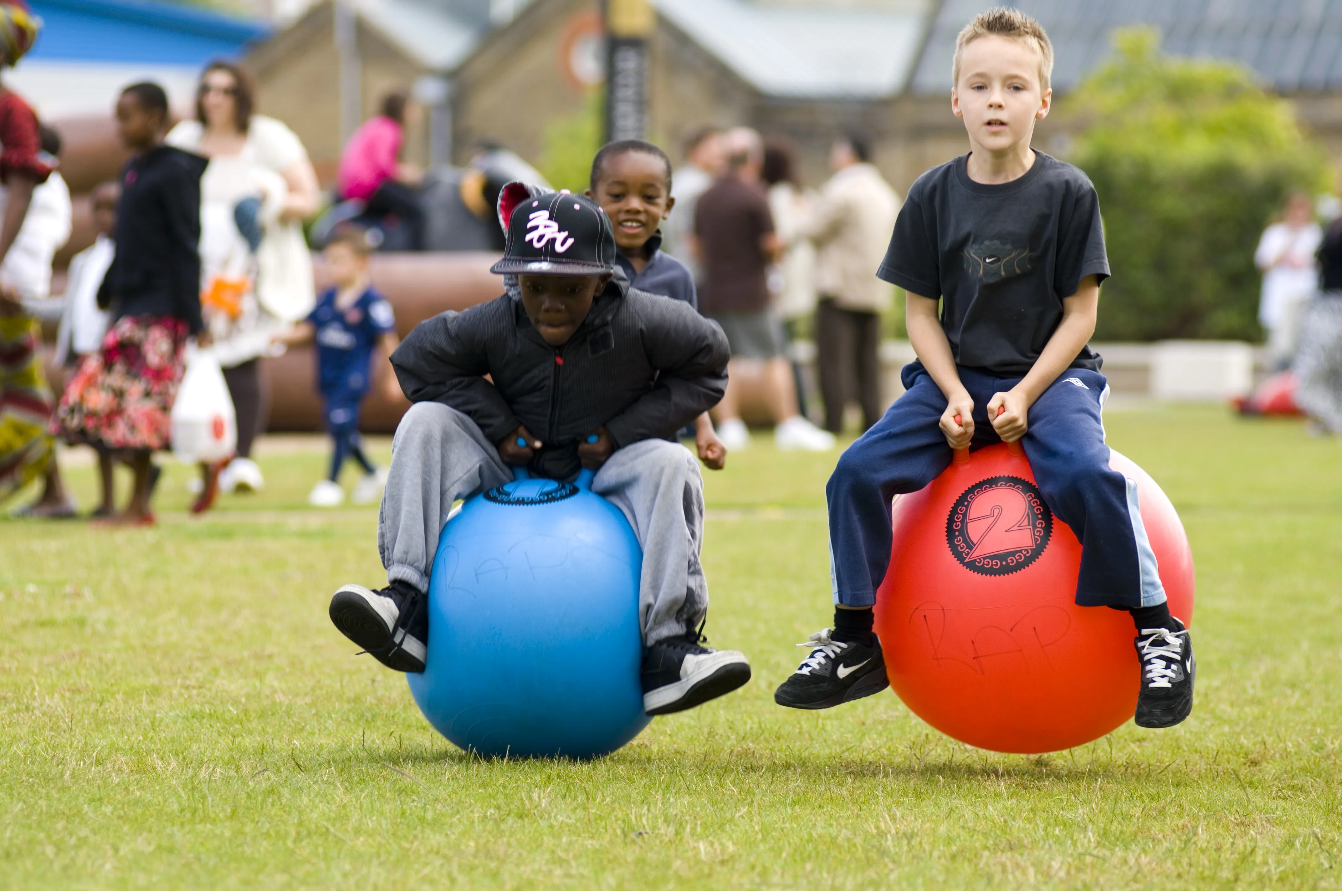 Children at fun day  - stock