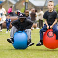 Children at fun day  - stock