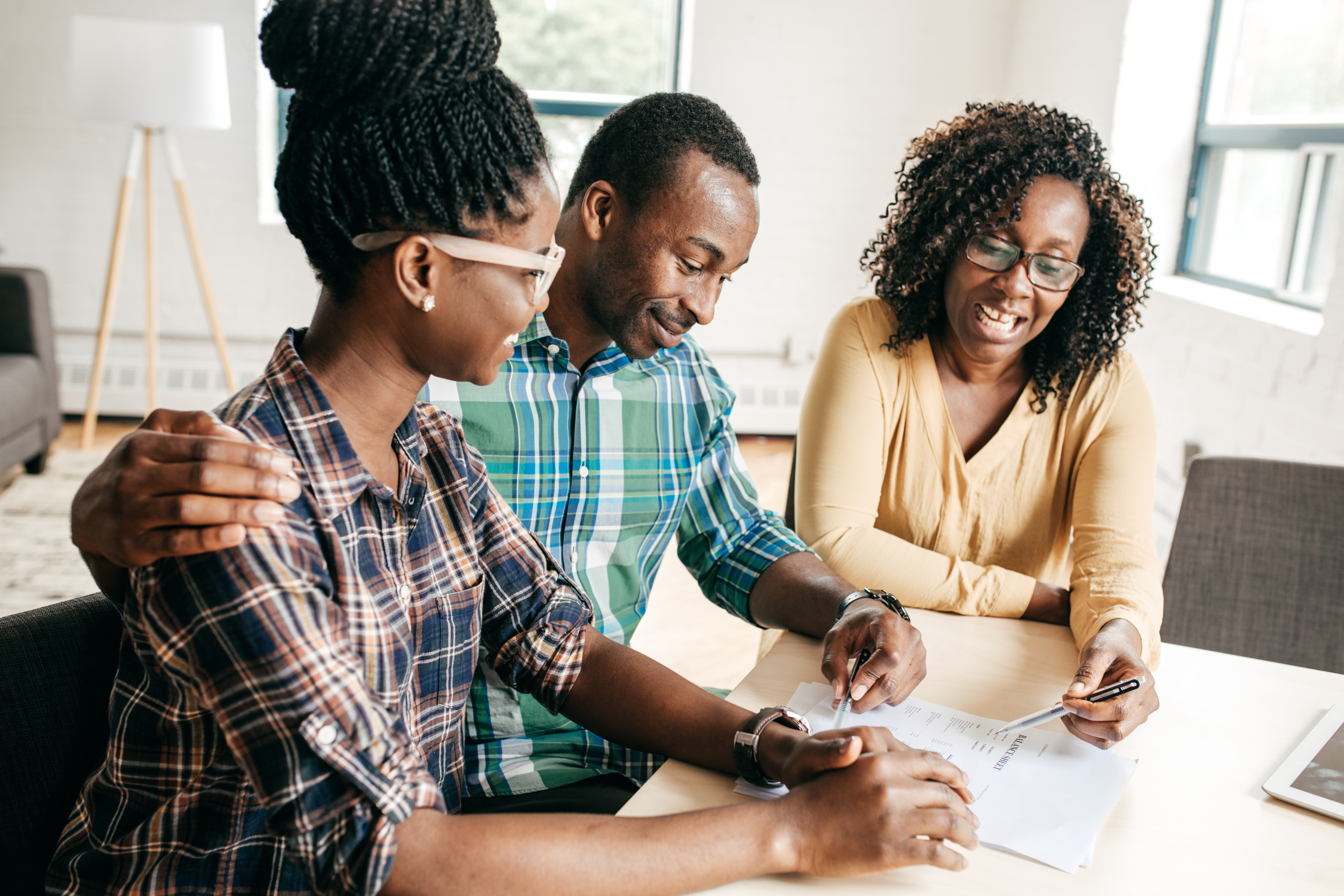 Couple getting financial advice - stock