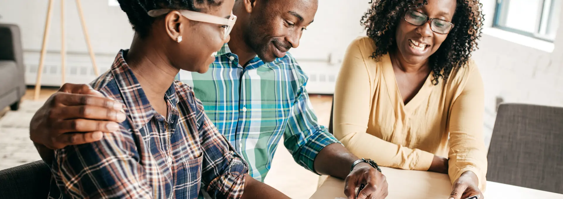 Couple getting financial advice - stock