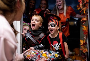 Trick Or Treating Kids STOCK