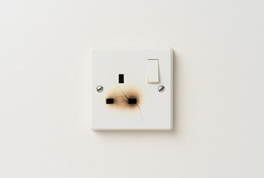Burnt out plug socket
