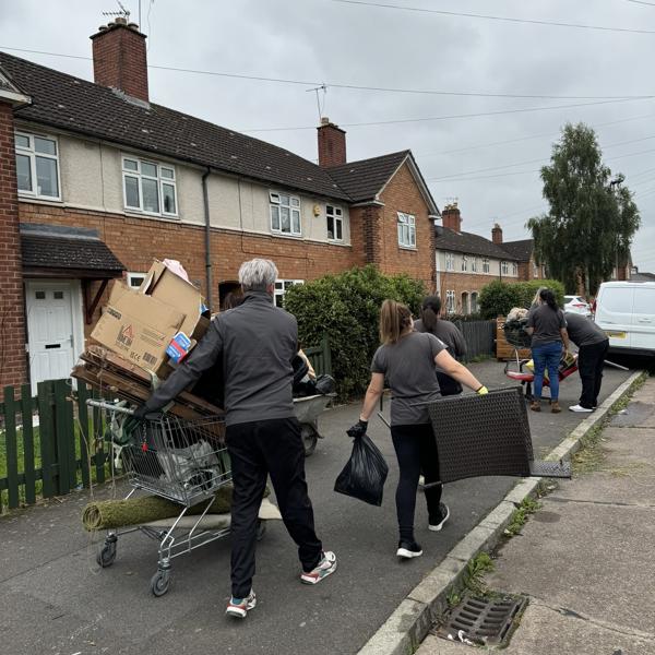 Carrying Rubbish From Behind