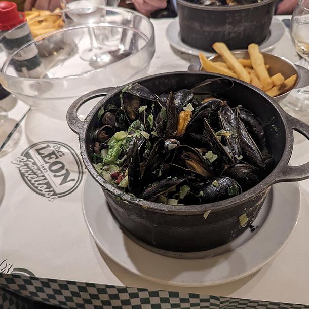 Moules Frites At Chez Leon In Brussels
