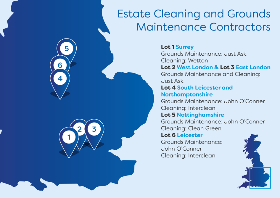 Estate map showing map of lots 1 -6