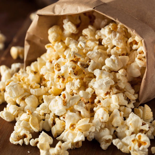 Homemade Kettle Corn Popcorn stock photo