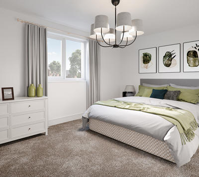 Hestia Green Bedroom CGI (Specs Subject To Change And For Illustrative Purposes Only)