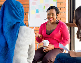 Diverse group of women at meeting
