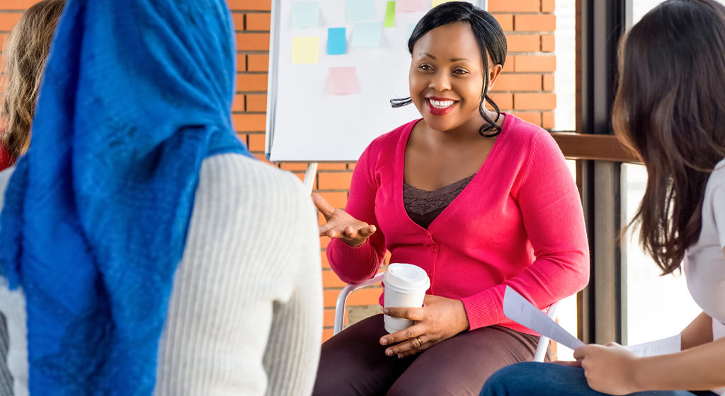 Diverse group of women at meeting