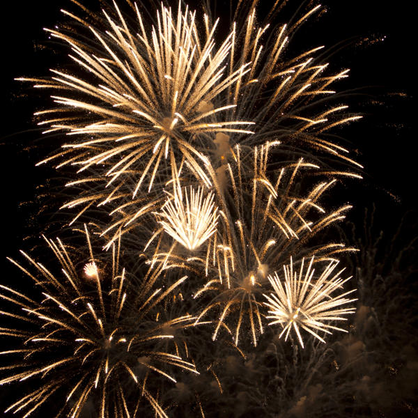 Colorful vibrant Firework celebrate anniversary happy new year 2024