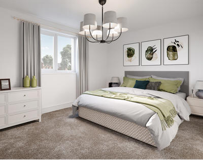 Hestia Green Bedroom CGI